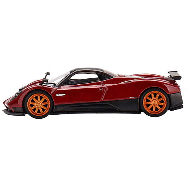 Pagani Zonda F Rosso Dubai Red Metallic with Black Top Limited Edition to 3000 pieces Worldwide 1/64 Diecast Model Car by True Scale Miniatures