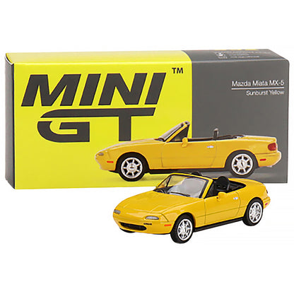 Mazda Miata MX-5 (NA) Convertible Sunburst Yellow Limited Edition to 2400 pieces Worldwide 1/64 Diecast Model Car by True Scale Miniatures