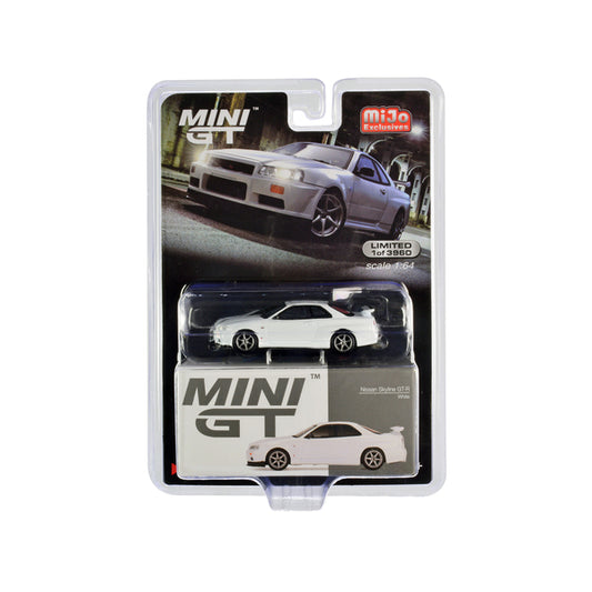 Nissan Skyline GT-R (R34) V-Spec N1 RHD (Right Hand Drive) White Limited Edition to 3960 pieces Worldwide 1/64 Diecast Model Car by True Scale Miniatures