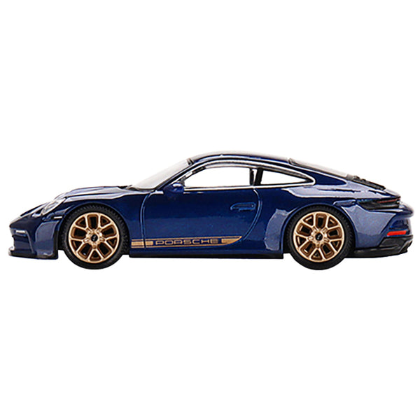 Porsche 911 (992) GT3 Touring Gentian Blue Metallic Limited Edition to 3000 Worldwide 1/64 Diecast Model Car by True Scale Miniatures