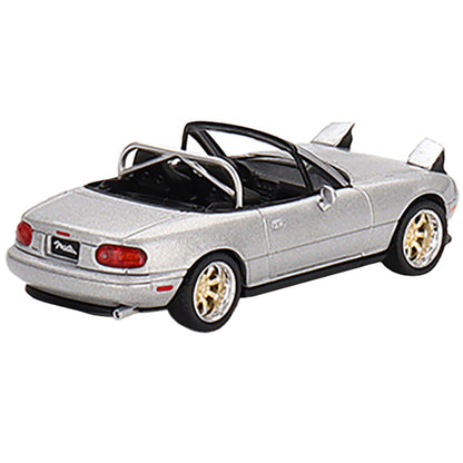 Mazda Miata MX-5 (NA) Tuned Version Convertible Silver Stone Metallic Limited Edition to 2400 pieces Worldwide 1/64 Diecast Model Car by True Scale Miniatures