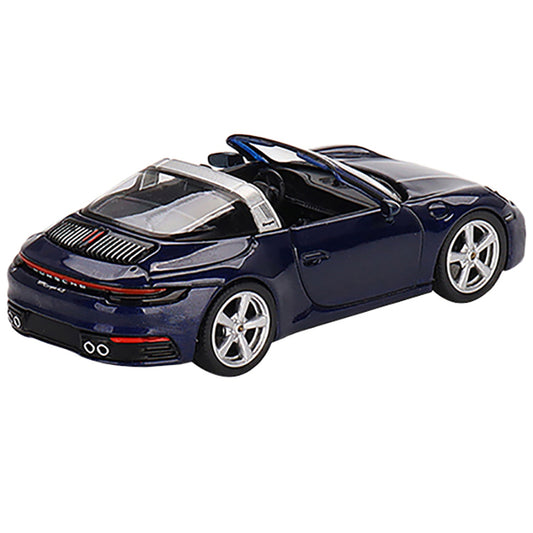 Porsche 911 Targa 4S Gentian Blue Metallic Limited Edition to 3000 pieces Worldwide 1/64 Diecast Model Car by True Scale Miniatures