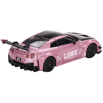 Nissan 35GT-RR Ver.2 LB-Silhouette WORKS GT Passion Pink Metallic and Black Limited Edition to 3600 pieces Worldwide 1/64 Diecast Model Car by True Scale Miniatures