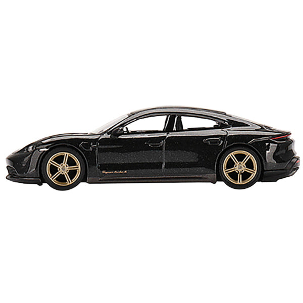 Porsche Taycan Turbo S Volcano Gray Metallic Limited Edition to 1800 pieces Worldwide 1/64 Diecast Model Car by True Scale Miniatures