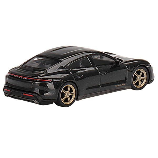 Porsche Taycan Turbo S Volcano Gray Metallic Limited Edition to 1800 pieces Worldwide 1/64 Diecast Model Car by True Scale Miniatures