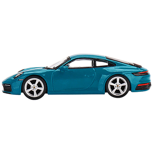 Porsche 911 (992) Carrera S Miami Blue Limited Edition to 1800 pieces Worldwide 1/64 Diecast Model Car by True Scale Miniatures