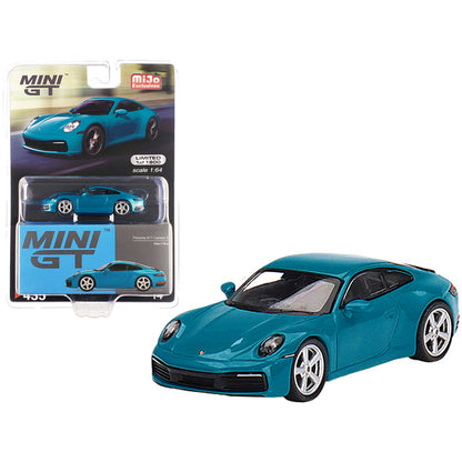 Porsche 911 (992) Carrera S Miami Blue Limited Edition to 1800 pieces Worldwide 1/64 Diecast Model Car by True Scale Miniatures