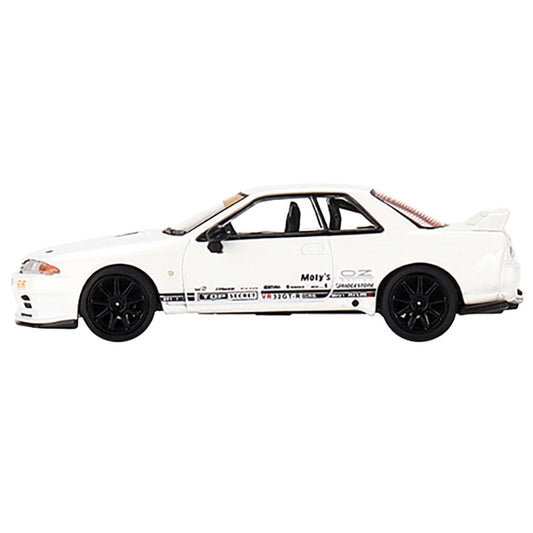 Nissan Skyline GT-R VR32 "Top Secret" RHD (Right Hand Drive) White Limited Edition to 1200 pieces Worldwide 1/64 Diecast Model Car by True Scale Miniatures