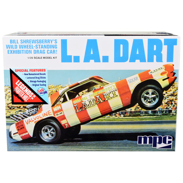 Skill 2 Model Kit Bill Shrewsberry's L.A. Dart Wheelstander Drag Car "Legends of the Quarter Mile" Series 1/25 Scale Model Car by MPC