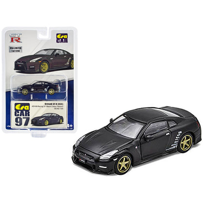 Nissan GT-R (R35) RHD (Right Hand Drive) Matt Black "Advan Racing GT" Limited Edition to 1200 pieces Worldwide 1/64 Diecast Model Car by Era Car