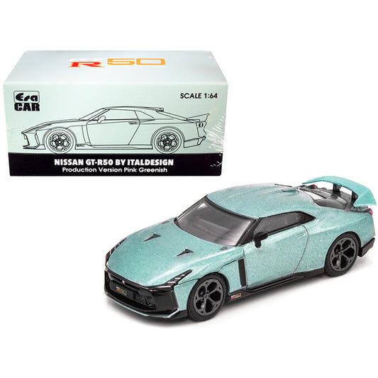 Nissan GT-R50 by Italdesign Pink Greenish 1/64 Diecast Model Car by Era Car