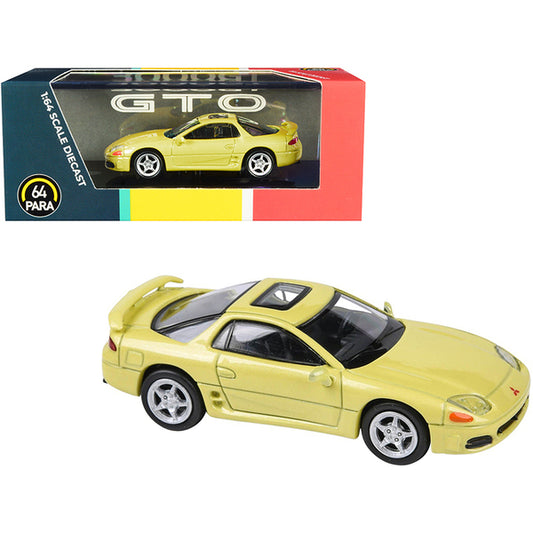 Mitsubishi 3000GT GTO with Sunroof Martinique Yellow Pearl 1/64 Diecast Model Car by Paragon