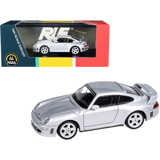 RUF CTR2 Silver Metallic 1/64 Diecast Model Car by Paragon