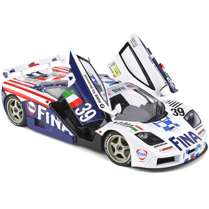 McLaren F1 Short Tail GTR #39 Nelson Piquet - Johnny Cecotto - Danny Sullivan "Fina" 24H of Le Mans (1996) "Competition" Series 1/18 Diecast Model Car by Solido