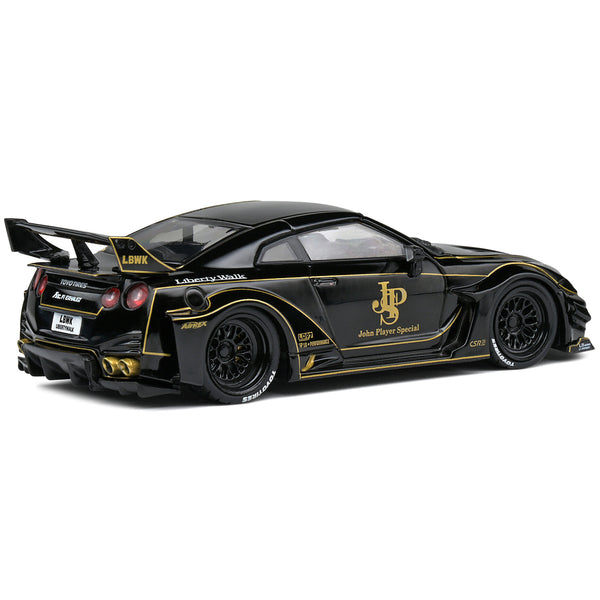 Nissan GT-R (R35) LB Silhouette Works GT RHD (Right Hand Drive) Black JPS "John Player Special" 1/43 Diecast Model Car by Solido