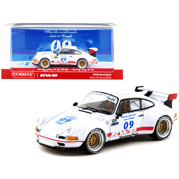 RWB Backdate #09 White Metallic Idlers 12 Hours (2019) "RAUH-Welt BEGRIFF" 1/43 Diecast Model Car by Tarmac Works