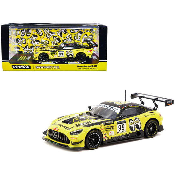 Mercedes-AMG GT3 #99 Maro Engel - Jules Gounon - Luca Stolz "Mooneyes" Indianapolis 8 Hours (2021) "Hobby43" Series 1/43 Diecast Model Car by Tarmac Works