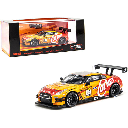 Nissan GT-R Nismo GT3 #81 GTNET Motor Sports Super Taikyu Series (2014) ST-X Class Champion 1/64 Diecast Model Car by Tarmac Works