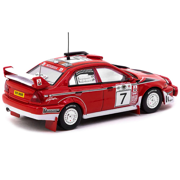 Mitsubishi Lancer Evolution 6.5 #7 Tommi Makinen - Risto Mannisenmaki Winner Safari Rally (2001) "Hobby64" Series 1/64 Diecast Model Car by Tarmac Works