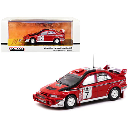 Mitsubishi Lancer Evolution 6.5 #7 Tommi Makinen - Risto Mannisenmaki Winner Safari Rally (2001) "Hobby64" Series 1/64 Diecast Model Car by Tarmac Works