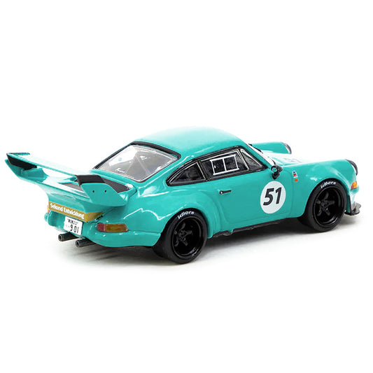 RWB Backdate #51 Blue "RAUH-Welt BEGRIFF" "Hobby64" Series 1/64 Diecast Model Car by Tarmac Works