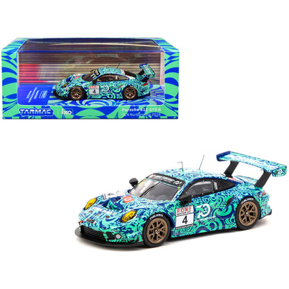 Porsche 911 GT3 R #4 VLN Endurance Racing Championship Nurburgring (2018) "Hobby64" Series 1/64 Diecast Model Car by Tarmac Works