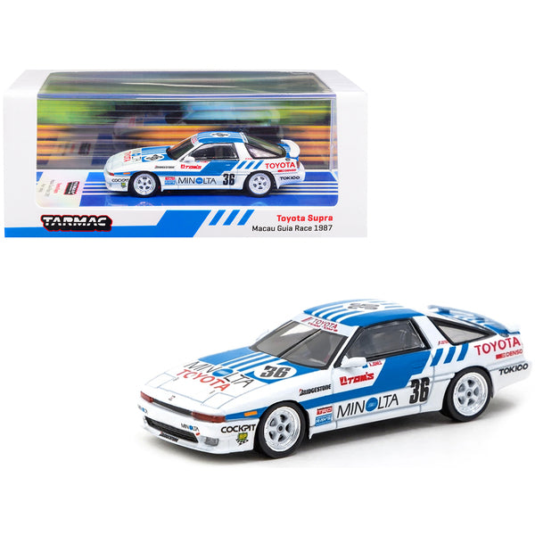 Toyota Supra RHD (Right Hand Drive) #36 Alan Jones "Minolta" Macau Guia Race (1987) "Hobby64" Series 1/64 Diecast Model Car by Tarmac Works