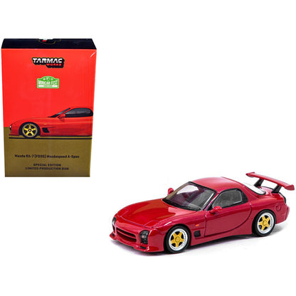 Mazda RX-7 (FD3S) Mazdaspeed A-Spec RHD (Right Hand Drive) Vintage Red "Minicar Fest Hong Kong" (2022) "Global64" Series 1/64 Diecast Model Car by Tarmac Works