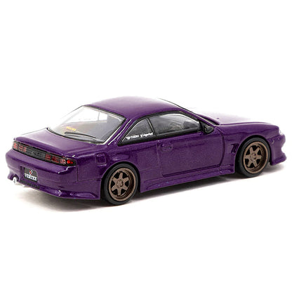 Nissan VERTEX Silvia S14 RHD (Right Hand Drive) Purple Metallic "Global64" Series 1/64 Diecast Model Car by Tarmac Works