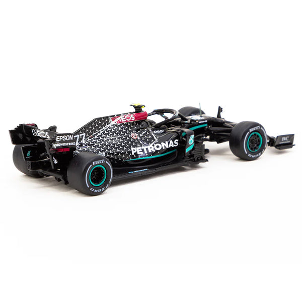 Mercedes-AMG F1 W11 EQ Performance #77 Valtteri Bottas Winner Formula One F1 Austrian GP (2020) with Number Board "Global64" Series 1/64 Diecast Model Car by Tarmac Works