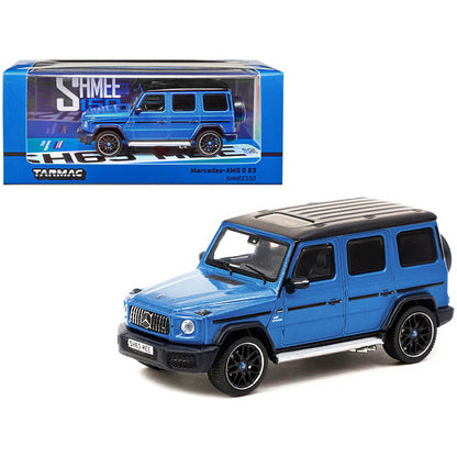 Mercedes-AMG G 63 Blue Metallic with Black Top "Shmee150" "Collab64" Series 1/64 Diecast Model Car by Tarmac Works