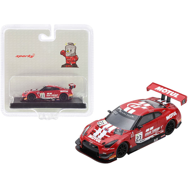 Nissan GT-R Nismo GT3 #23 M. Parry - A. Buncombe - L. Ordones GT Sport Motul Team RJN 7h 24H Spa (2018) 1/64 Diecast Model Car by Sparky