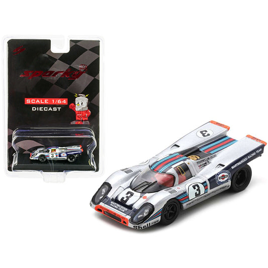 Porsche 917K #3 Vic Elford - Gerard Larrousse "Martini Racing" Winner 12H of Sebring (1971) 1/64 Diecast Model Car by Sparky