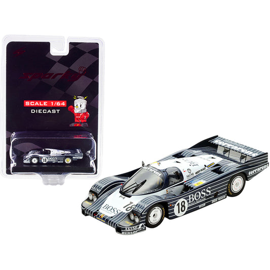 Porsche 956 #18 J. Lassig - A. Plankenhorn - D. Wilson "Boss" 7th Place 24H of Le Mans (1983) 1/64 Diecast Model Car by Sparky