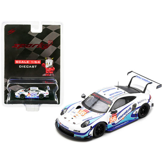 Porsche 911 RSR #56 Matteo Cairoli - Egidio Perfetti - Larry ten Voorde "Mentos" "Team Project 1" 24H of Le Mans (2020) 1/64 Diecast Model Car by Sparky