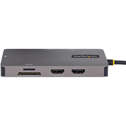 StarTech.com USB C Multiport Adapter, Dual HDMI, 4K 60Hz, 2x 5Gbps USB-A 3.1 Hub, 100W Power Delivery, GbE, SD/MicroSD, USB C Mini Dock