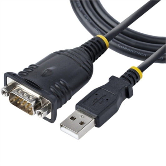 StarTech.com 3ft (1m) USB to Serial Cable, DB9 Male RS232 to USB Converter, USB to Serial Adapter, COM Port Adapter with Prolific IC