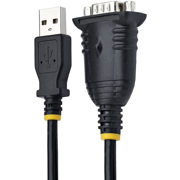 StarTech.com 3ft (1m) USB to Serial Cable, DB9 Male RS232 to USB Converter, USB to Serial Adapter, COM Port Adapter with Prolific IC