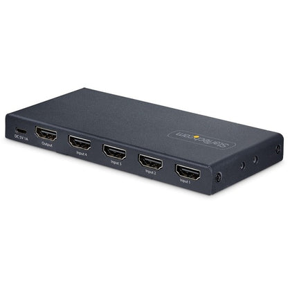 StarTech.com 4-Port 8K HDMI Switch, HDMI 2.1 Switcher 4K 120Hz HDR10+, 8K 60Hz UHD, HDMI Switch 4 In 1 Out, Auto/Manual Source Switching