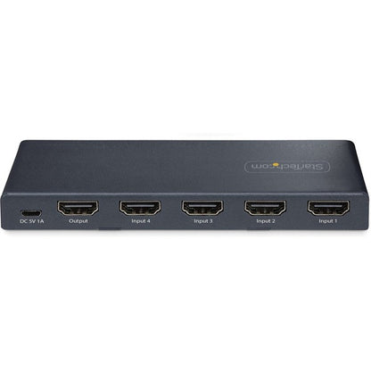 StarTech.com 4-Port 8K HDMI Switch, HDMI 2.1 Switcher 4K 120Hz HDR10+, 8K 60Hz UHD, HDMI Switch 4 In 1 Out, Auto/Manual Source Switching