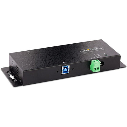 StarTech.com 4-Port Industrial USB 3.0 5Gbps Hub, Rugged USB Hub w/ ESD &amp; Surge Protection, DIN/Wall/Desk Mountable, USB-A Expansion Hub