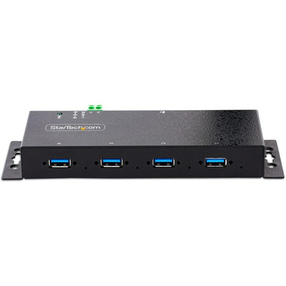 StarTech.com 4-Port Industrial USB 3.0 5Gbps Hub, Rugged USB Hub w/ ESD &amp; Surge Protection, DIN/Wall/Desk Mountable, USB-A Expansion Hub