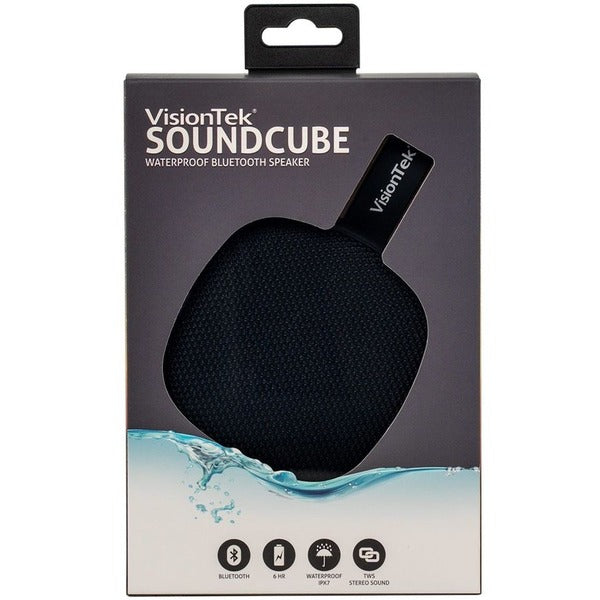 VisionTek Sound Cube Portable Bluetooth Speaker System - Black