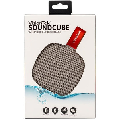 VisionTek Sound Cube Portable Bluetooth Speaker System - Gray