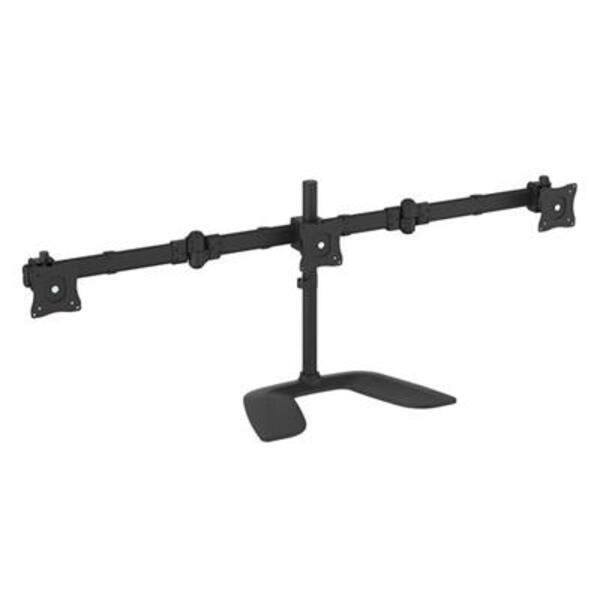 StarTech.com Triple Monitor Stand - Crossbar - Steel &amp; Aluminum - For VESA Mount Monitors up to 27in - Computer Monitor Stand - 3 Monitor Arm