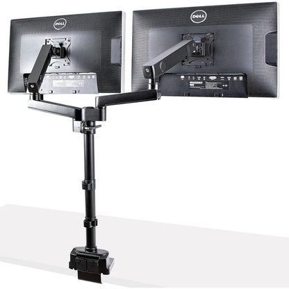 StarTech.com Desk Mount Dual Monitor Arm, Height Adjustable Full Motion Monitor Mount for 2x VESA Displays up to 32"/17lb, Stackable Arms