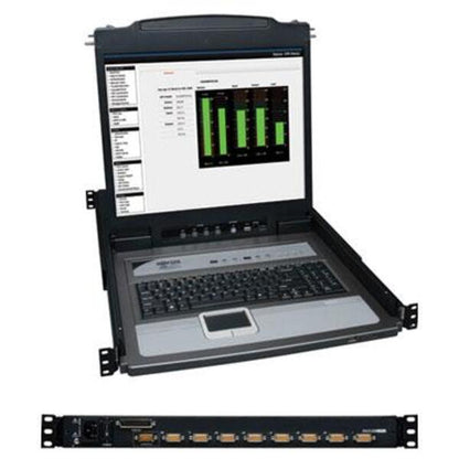 Tripp Lite 8-Port Rack Console KVM Switch w/19" LCD &amp; 8 PS2/USB Cables 1U