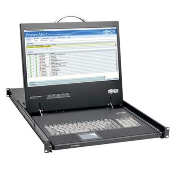 Tripp Lite Rack Console 1URM DVI, VGA for KVM Switch, 19" LCD 1080p Rackmount Console TAA