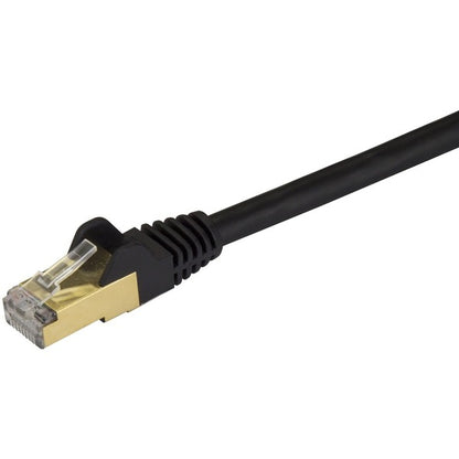 StarTech.com 10ft CAT6a Ethernet Cable - 10 Gigabit Category 6a Shielded Snagless 100W PoE Patch Cord - 10Gb Black UL Certified Wiring/TIA