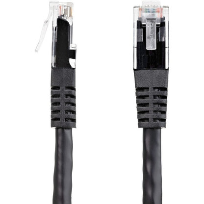 StarTech.com 50ft CAT6 Ethernet Cable - Black Molded Gigabit - 100W PoE UTP 650MHz - Category 6 Patch Cord UL Certified Wiring/TIA